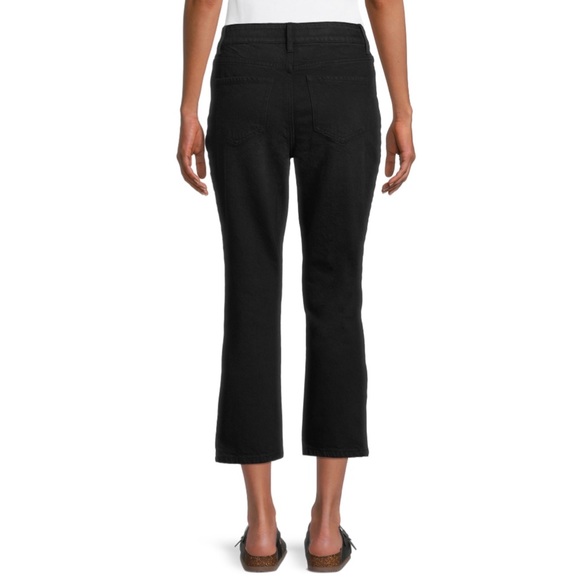 🆕 Black High-Rise Acid Wash Crop Straight Jeans (Last one size 10 left!) - Picture 4 of 5